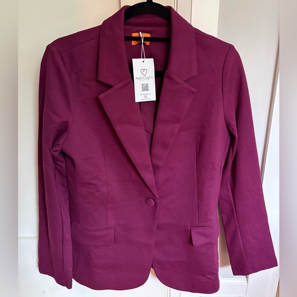 Mary Crafts Jackets & Blazers - NWT, Mary Crafts Burgundy Blazer